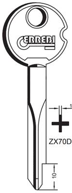 EBAUCHE DE CLE ZEISS CRUCIFORM