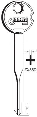 EBAUCHE DE CLE ZEISS CRUCIFORM